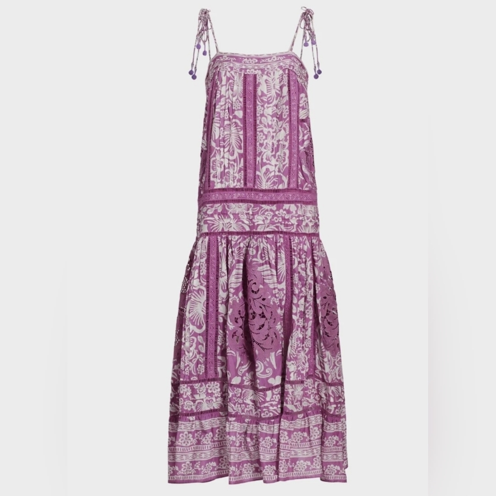 FARM Rio Sweet Garden Lilac Dress - L - Picture 3 of 9